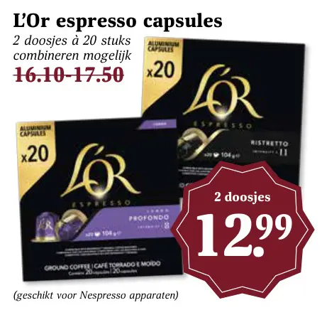 Aanbieding: Espresso capsules