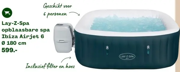 Aanbieding: opblaasbare spa Ibiza Airjet 6