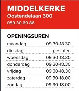 Promotie: Openingsuren Middelkerke