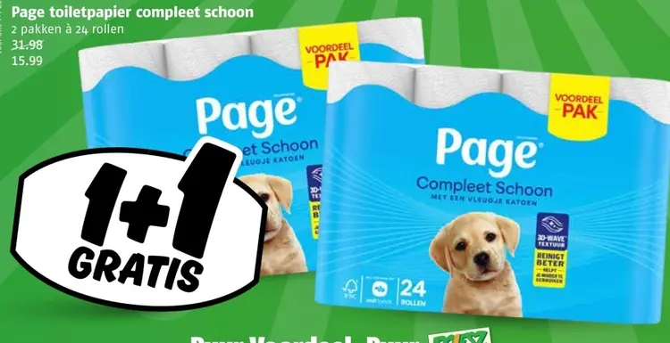 Aanbieding: Toiletpapier compleet schoon