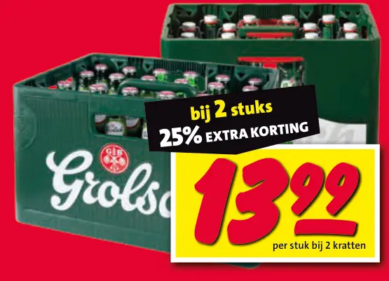 Aanbieding: Grolsch krat