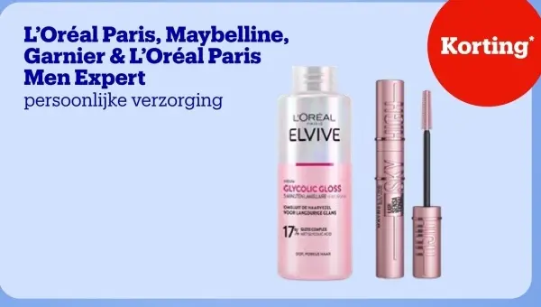 Aanbieding: L'Oréal Paris, Maybelline, Garnier & L'Oréal Paris Men Expert