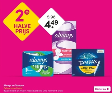 Aanbieding: Always maandverband ultra normal