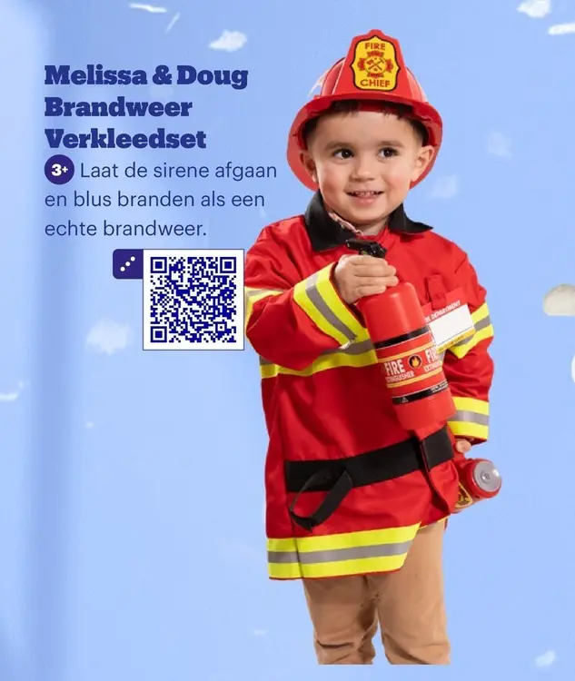 Promotie: Melissa & Doug Brandweer Verkleedset