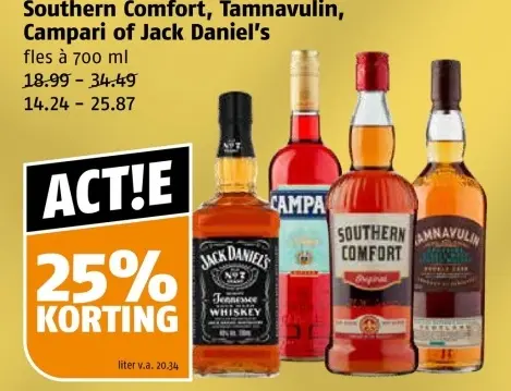 Aanbieding: Southern Comfort, Tamnavulin, Campari of Jack