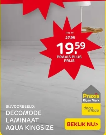 Aanbieding: Decomode laminaat aqua kingsize