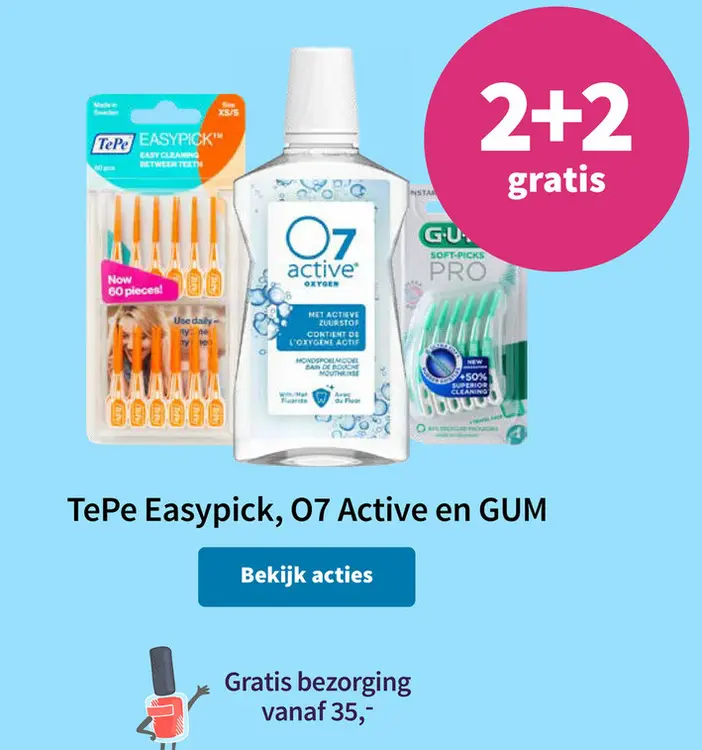 Aanbieding: TePe Easypick, O7 Active en GUM
