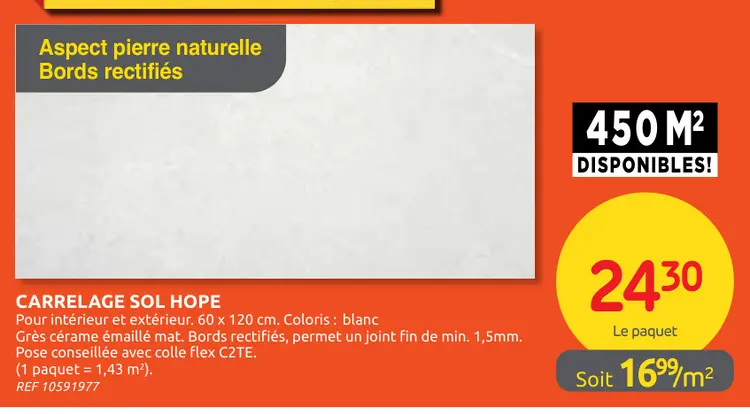 Offre: Carrelage sol hope