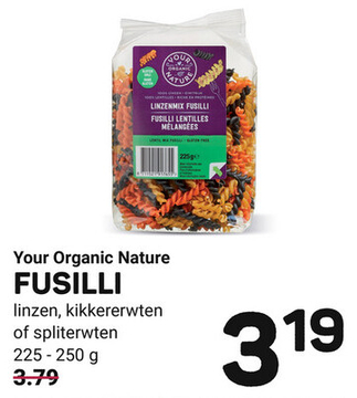 Aanbieding: Your Organic Nature FUSILLI