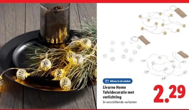 Aanbieding: Tafeldecoratie met verlichting