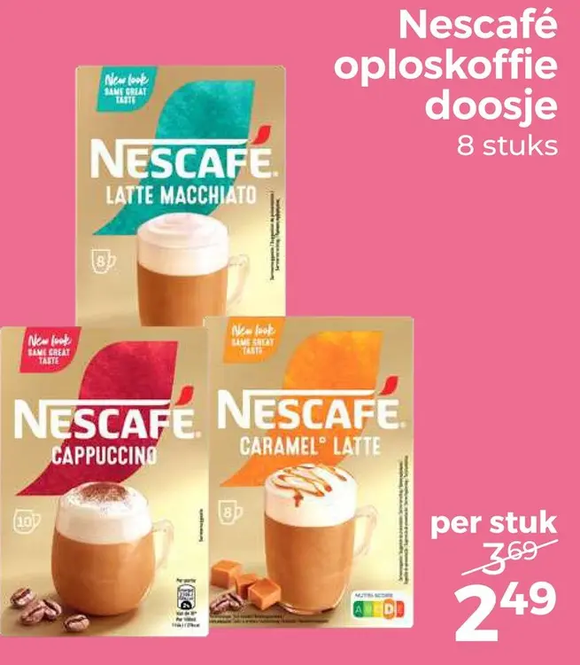 Aanbieding: oploskoffie doosje