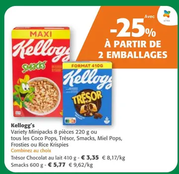 Offre: Kellogg's Variety Minipacks