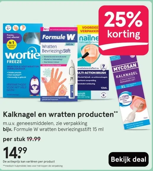 Aanbieding: Kalknagel en wratten producten