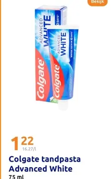 Aanbieding: Colgate tandpasta Advanced White