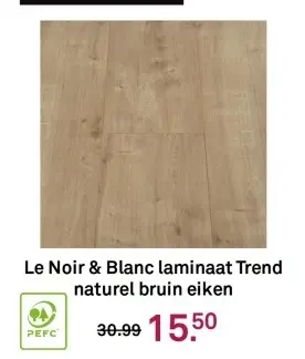 Aanbieding: Le Noir & Blanc laminaat Trend naturel bruin 