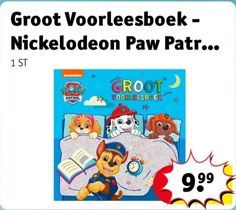 Promotie: Groot Voorleesboek - Nickelodeon Paw Patrol