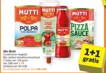 Aanbieding: Mutti tomatenconcentraat