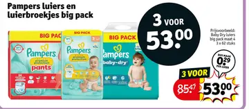 Aanbieding: Pampers luiers en luierbroekjes big pack