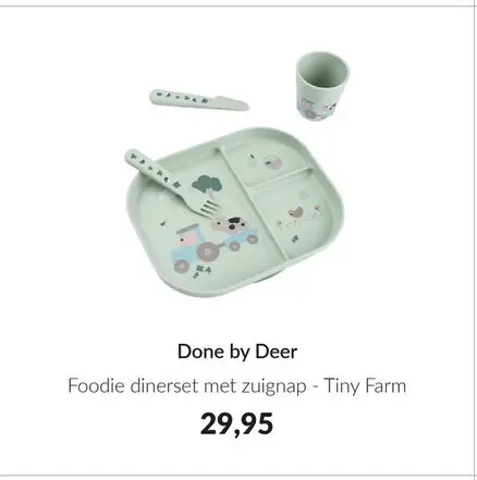 Aanbieding: Foodie dinerset met zuignap - Tiny Farm