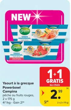 Offre: Yaourt à la grecque Powerbowl