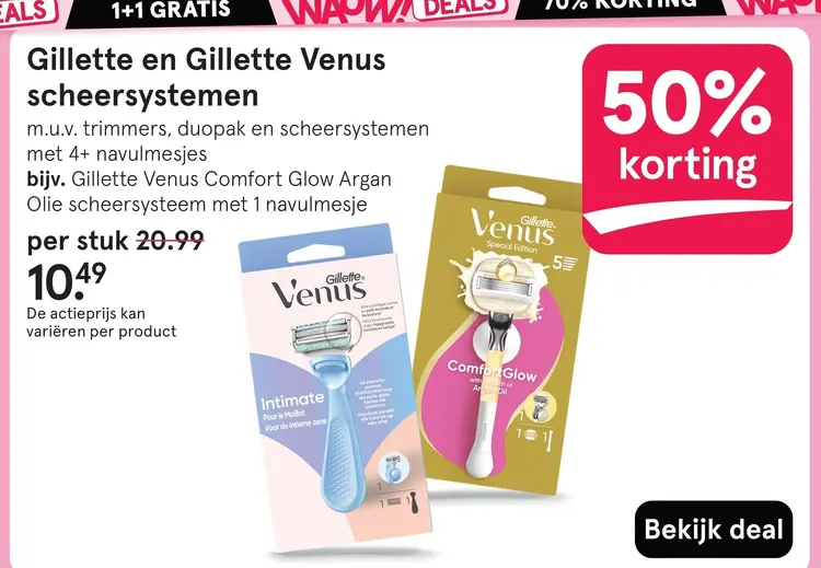 Aanbieding: Gillette en Gillette Venus scheersystemen