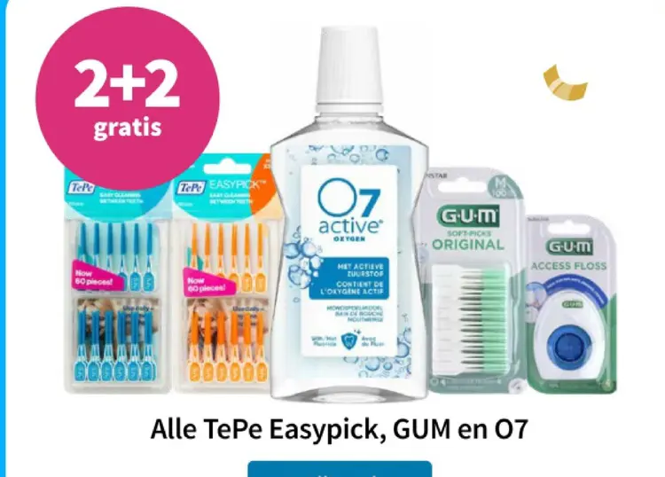 Aanbieding: TePe Easypick, GUM en O7