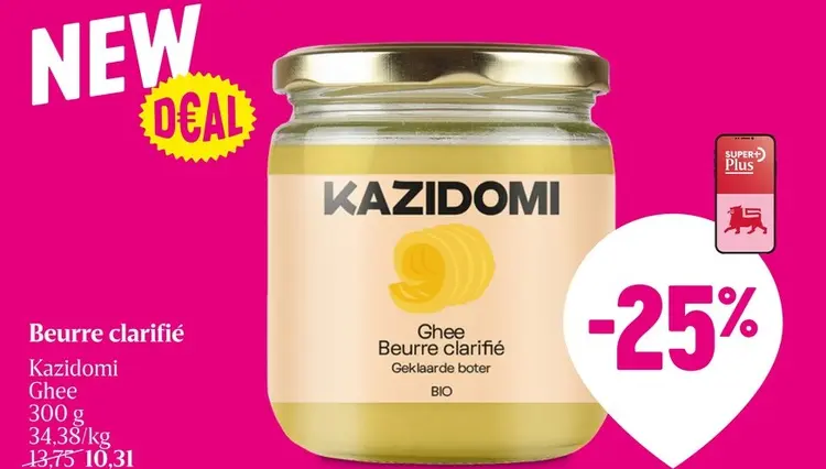 Offre: Kazidomi Beurre clarifié Ghee