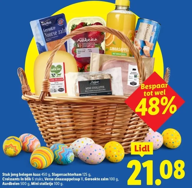 Aanbieding: Paasontbijt/brunch mand