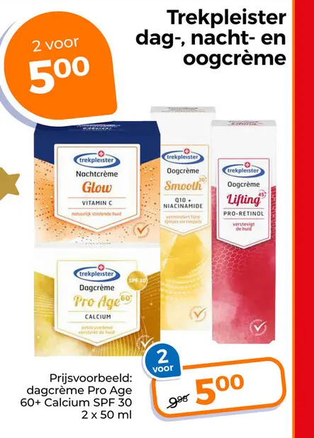 Aanbieding: Trekpleister dag-, nacht- en oogcrème