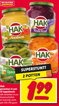 Aanbieding: Hak groenten in pot of appelmoes