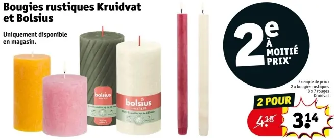 Offre: Bougies rustiques