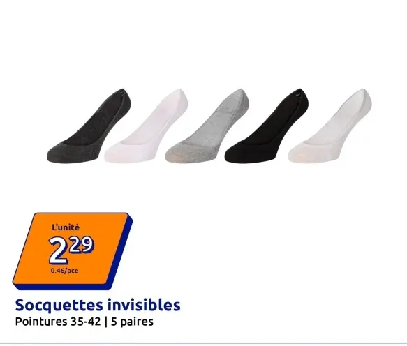 Offre: Socquettes invisibles