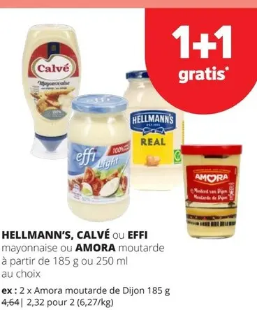 Offre: Mayonnaise ou moutarde