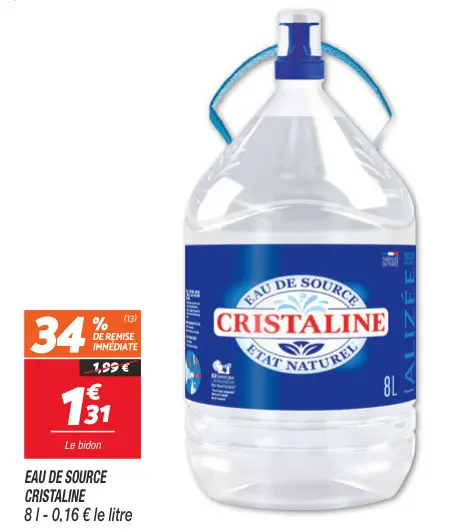 Offre: Eau de source
