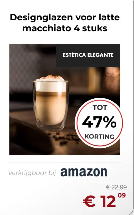 Aanbieding: Designglazen voor latte macchiato