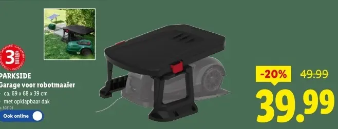 Promotie: Garage voor robotmaaier