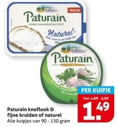 Aanbieding: Paturain knoflook & fijne kruiden of naturel