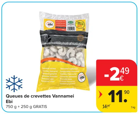 Offre: Ebi Queues de crevettes Vannamei