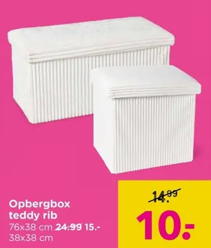 Aanbieding: Opbergbox teddy rib
