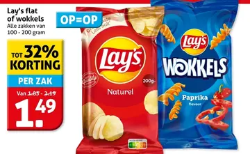 Aanbieding: Lay's flat of wokkels