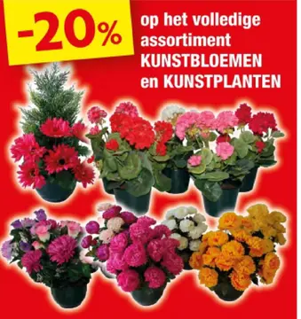 Aanbieding: KUNSTBLOEMEN en KUNSTPLANTEN