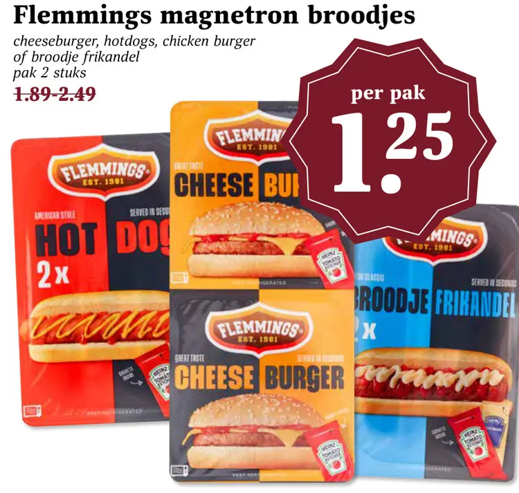 Aanbieding: Flemmings magnetron broodjes