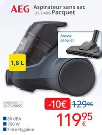 Offre: Aspirateur sans sac LX5-2-4DB Parquet