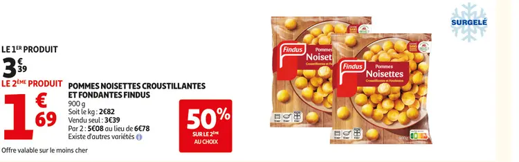 Offre: Pommes noisettes croustillantes et fondantes