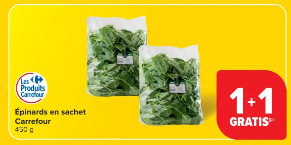 Offre: Épinards en sachet
