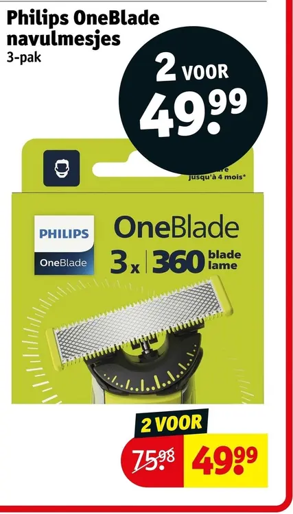 Aanbieding: Philips OneBlade navulmesjes