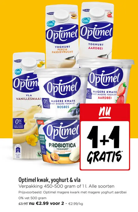 Promotie: Optimel kwark, yoghurt & vla