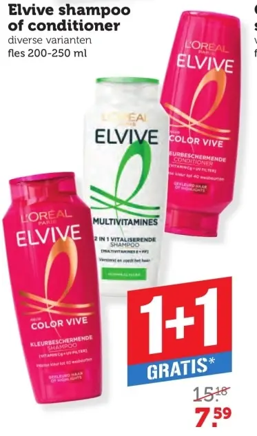 Aanbieding: Elvive shampoo of conditioner