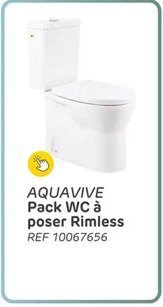 Offre: Pack wc à poser rimless aquavive cormor i sortie universelle