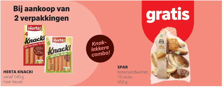 Promotie: Knacki en botersandwiches